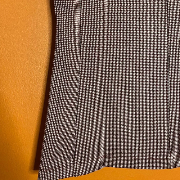 NWOT AT Houndstooth Split Mock Neck Shell - Picture 6 of 6